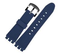 NBCNZCTSAS Bracelets de montre en cuir 23MM adaptés for Swatch, for IRONY YOS440 YOS449 448 447 401G, Bracelet de montre for hommes, fermoir en acier for outils(D-blue-black)