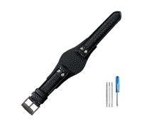 NBCNZCTSAS Bracelets de montre en cuir respirant et respectueux de la peau, adaptés for la série Fossil Ch2564 Ch2565 Ch2891 Ch3051, 22mm(Black(LZ)-Black-K8)