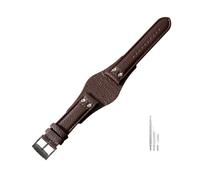 NBCNZCTSAS Bracelets de montre en cuir respirant et respectueux de la peau, adaptés for la série Fossil Ch2564 Ch2565 Ch2891 Ch3051, 22mm(Brown(LZ)-Black-K8)
