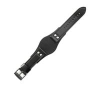 NBCNZCTSAS Bracelets de montre en cuir respirant et respectueux de la peau, adaptés for la série Fossil Ch2564 Ch2565 Ch2891 Ch3051, 22mm(Black(PW)-Black-K8)
