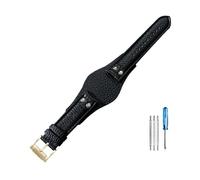 NBCNZCTSAS Bracelets de montre en cuir respirant et respectueux de la peau, adaptés for la série Fossil Ch2564 Ch2565 Ch2891 Ch3051, 22mm(Black(LZ)-Golden-K8)
