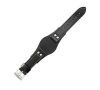 NBCNZCTSAS Bracelets de montre en cuir respirant et respectueux de la peau, adaptés for la série Fossil Ch2564 Ch2565 Ch2891 Ch3051, 22mm(Black(PW)-Steel-K8)