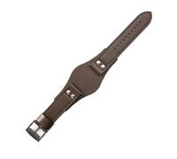 NBCNZCTSAS Bracelets de montre en cuir respirant et respectueux de la peau, adaptés for la série Fossil Ch2564 Ch2565 Ch2891 Ch3051, 22mm(Brown(PW)-Black-K8)