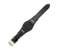 NBCNZCTSAS Bracelets de montre en cuir respirant et respectueux de la peau, adaptés for la série Fossil Ch2564 Ch2565 Ch2891 Ch3051, 22mm(Black(PW)-Golden-K8)