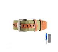 NBCNZCTSAS Bracelets de montre en Nylon adaptés for Rolex, adaptés for Seiko, adaptés for Hamilton, adaptés for Omega Khaki Field, bracelet rétro 20 22mm(Army green-Steel,20mm)