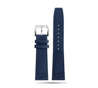NBCNZCTSAS Bracelets de montre en Nylon et cuir for hommes, adaptés for la montre pilote Iwc série IW389101, 20mm 21mm 22mm(Blue silver pin,22mm)