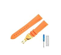 NBCNZCTSAS Bracelets de montre en Silicone haut de gamme, adaptés au Tudor 1958 Black Bay Bronze, petite fleur en cuivre, série petite fleur rouge, 22mm(Orange-GD-Z20)