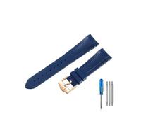 NBCNZCTSAS Bracelets de montre en Silicone haut de gamme, adaptés au Tudor 1958 Black Bay Bronze, petite fleur en cuivre, série petite fleur rouge, 22mm(Blues-RS-K13)