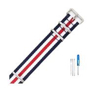 NBCNZCTSAS Convient for Daniel Fit for Wellington Fit for Tissot Fit for Rolex Water Ghost Fit for Citizen Fit for Seiko Bracelet de montre en nylon élastique 18 20 22 mm((5) Red,22mm)