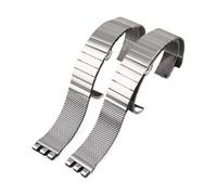 NBCNZCTSAS Convient for le bracelet de montre en acier de précision Swatch YCS443G, bracelet de montre en acier inoxydable for interface concave et convexe, bracelet en acier 19 20 21mm(Silver)