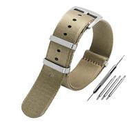 NBCNZCTSAS Convient for Rolex Fit for SEIKO Fit for MIDO Bracelet de montre en nylon 20 22 soyeux imperméable toile noire mouvement kaki Bracelet de montre Boucle de montre en acier inoxydable(A3 stee