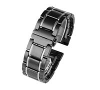 NBCNZCTSAS Convient for Samsung Gear S2 S3 en acier for bracelet en céramique Galaxy Watch 46 mm/42 mm/Active 2 1 40 mm 44 mm for Huawei Watch2 for bracelet de montre GT.(Black X silver,16mm)