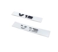 NBCNZCTSAS Emblème 3D for Chiffres Et Lettres V12 Adapté for BMW M760i Série F01 F02 G11 G12, Plaque Signalétique De Coffre De Voiture, Autocollant for Logo Noir Chromé(Glossy Black)