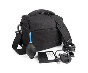 NBCNZCTSAS Étui d'épaule de Sac for caméra imperméable for l'époque for Sony Alpha A3000 A3500 A56 A57 A58 A58 A65 A68 A77 A7 A99 Marque II 2 A33V A35 A37 A55 A55V(Schwarz)