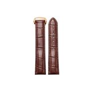 NBCNZCTSAS Fit For Omega Watch Strap Original en cuir véritable for hommes Fit for Omiga Seahorse Super Butterfly Fly Watch Band Femmes 18mm 19mm 20mm 21mm(Brown-rosegold-b,21mm)