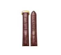 NBCNZCTSAS Fit For Omega Watch Strap Original en cuir véritable for hommes Fit for Omiga Seahorse Super Butterfly Fly Watch Band Femmes 18mm 19mm 20mm 21mm(Brown-gold-b,22mm)