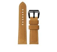 NBCNZCTSAS Fit for Panerai Fit for Fossil Fit for Breitling Bracelet de montre en toile double face 24mm Bracelet de montre rétro for hommes Bracelet épais en bas(Khaki black buckle)