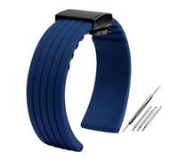 NBCNZCTSAS Fit for Seiko Fit for Fossil Fit for Omega Fit for Citizen Fit for MIDO Bracelet en silicone Hommes Sport Étanche 20mm 22mm Orange Rayures verticales Motif de pneu Bande Wath(Blue black buc