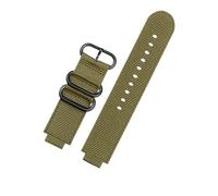 NBCNZCTSAS Fit For TIMEX Fit For Tidal 24*16mm Bracelet de montre en toile T2N721 T2N720 TW2T76500 TW2T76300 bracelet de montre for hommes en toile de nylon imperméable Vis gratuite(Army green-black)