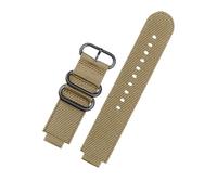 NBCNZCTSAS Fit For TIMEX Fit For Tidal 24*16mm Bracelet de montre en toile T2N721 T2N720 TW2T76500 TW2T76300 bracelet de montre for hommes en toile de nylon imperméable Vis gratuite(Khaki-black buckle