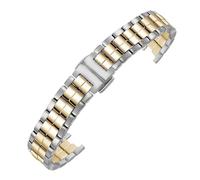 NBCNZCTSAS Fit For Tissot T094 Fit For Flamingo Series Bracelet en acier inoxydable 1853 Bracelet de montre for femme T094.210A Chaîne de montre en acier de précision solide 12 mm(Silver-gold)