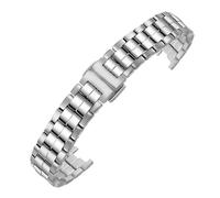 NBCNZCTSAS Fit For Tissot T094 Fit For Flamingo Series Bracelet en acier inoxydable 1853 Bracelet de montre for femme T094.210A Chaîne de montre en acier de précision solide 12 mm(Silver)