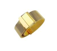 NBCNZCTSAS Gandband 12mm 14mm 18mm 20mm 22mm 50mm de montre en acier inoxydable bracelet fossile noire rose or argent(Gold,14mm)