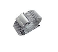 NBCNZCTSAS Gandband 12mm 14mm 18mm 20mm 22mm 50mm de montre en acier inoxydable bracelet fossile noire rose or argent(Silver,17mm)