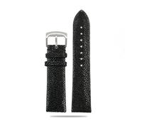 NBCNZCTSAS Le bracelet en peau de poisson perlé de 20 mm et 22 mm est applicable for Huawei/Fit for TISSOT/Fit for Omega/Fit for Mido Accessoires de montre diable for hommes et femmes Boucle noire(Bla