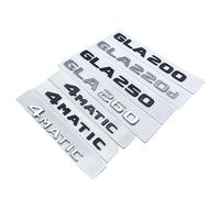 NBCNZCTSAS Lettres Noires argentées 3D GLA180 GLA200 GLA220d GLA250 GLA260 4Matic Emblème adapté for Mercedes Fit for Benz X156 H247 Autocollant de Logo de Coffre de Voiture(Glossy Black,GLA220d)