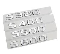 NBCNZCTSAS Logo chromé ABS 3D S320 S350 S400 S450 S500 S550 S580 S600, Lettres d'emblème, Badge de Coffre de Voiture adapté for Mercedes S W222 W223, Accessoires(Chrome 17-22,S320)