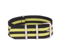NBCNZCTSAS Montre 22 mm bracelet multicolore noir jaune armée militaire tissu tissé nylon bracelets de montre bracelet boucle ceinture 22mm