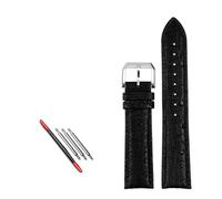 NBCNZCTSAS Peau d'autruche Fit for IWC Fit for Bertolfino Fit for portugais Fit for chronographe montre-bracelet Fit for Green Sea King bracelet de montre en cuir bracelet de montre 20(B-black-silver,