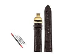 NBCNZCTSAS Peau d'autruche Fit for IWC Fit for Bertolfino Fit for portugais Fit for chronographe montre-bracelet Fit for Green Sea King bracelet de montre en cuir bracelet de montre 20(A-brown-gold,22