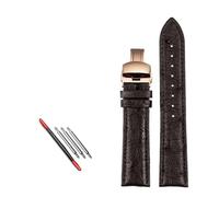 NBCNZCTSAS Peau d'autruche Fit for IWC Fit for Bertolfino Fit for portugais Fit for chronographe montre-bracelet Fit for Green Sea King bracelet de montre en cuir bracelet de montre 20(A-brown-rose go