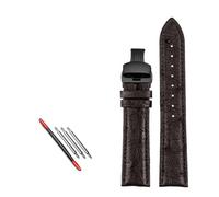 NBCNZCTSAS Peau d'autruche Fit for IWC Fit for Bertolfino Fit for portugais Fit for chronographe montre-bracelet Fit for Green Sea King bracelet de montre en cuir bracelet de montre 20(A-brown-black,2