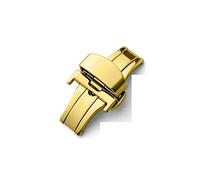 NBCNZCTSAS Regarder la boucle de pliage Double-cliquez Double-clic Butterfly Watchband Push Fermoir 18/20 / 22mm Bouton Déploiement Boucles ACCESSOIRES(Gold,20mm)
