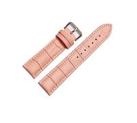 NBCNZCTSAS Sangle de montre 20mm Bandes en cuir 14mm 16mm 18mm 22mm Accessoires Hommes BRAND BAND(Pink,20mm)