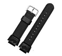 NBCNZCTSAS Sangle en nylon ajusté for la bande Casio ajusté for SGW-300H 400H 500H MRW-200H AE-1000W AE-1300 AE-1200 W-S200H W-800H W-216H W-735H W-215 AEQ-10W(Schwarz)