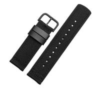 NBCNZCTSAS Sangle en toile de Nylon de 24mm, adaptée for Casio, for la série PROTREK GA2000 PRG-600 PRW-6600 PRG-650, accessoires de sport imperméables for hommes(Black black buckle)