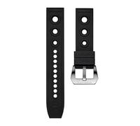 NBCNZCTSAS Steeldive 20mm 22mm bracelet de montre remplacement Bracelets en caoutchouc souple bracelet de montre étanche en Silicone adapté for accessoires de montre universels(Schwarz,20mm)
