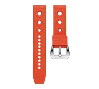 NBCNZCTSAS Steeldive 20mm 22mm bracelet de montre remplacement Bracelets en caoutchouc souple bracelet de montre étanche en Silicone adapté for accessoires de montre universels(Orange,22mm)