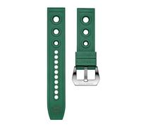 NBCNZCTSAS Steeldive 20mm 22mm bracelet de montre remplacement Bracelets en caoutchouc souple bracelet de montre étanche en Silicone adapté for accessoires de montre universels(Grn,22mm)
