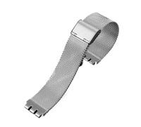 NBCNZCTSAS Style Fit for les bracelets de montre de ceinture en maille respirante Milan 17mm 19mm 20mm adaptés for Swatch en acier inoxydable Bracelet de montre en métal Bracelet accessoires(Silver,17