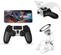 NBCP Support de téléphone magnétique pour manette PS4 DualShock 4, support de téléphone pour manette, clip de jeu mobile compatible MagSafe pour iPhone et Android