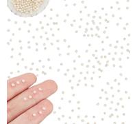 NBEADS 1 Brins Environ 140 Pcs 2~3mm Perles de Culture D'Eau Douce Naturelles, mini Petite Pomme de Terre Forme Perle D'Eau Douce Blanche Perle Ronde Breloques Perles pour Fabrication Bijoux