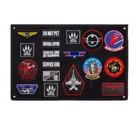 NBEADS 1 Pc 57.5cm Long Militaire de Moral de Combat Militaire, Panneau de Brassage Pliable Noir de Boucle pour L'Étalage de Mur de Tissu de Finition de Brassard D'Affichage de Stockage de Badge