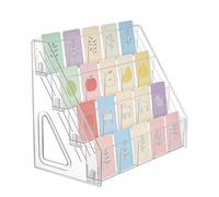 NBEADS 1 présentoir à Marque Pages, Présentoir Portable à 4 niveau et 20 compartiments pour Cartes Autocollants Cartes Postales Brochures et Autres Supports pour Événements Commerciaux, 33.3x19.3x29cm