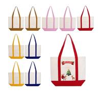 nbeads 10 Pcs 5 Couleurs Mini Sacs Fourre Tout en Polycoton, 38x39mm Petit Sac Fourre Tout Réutilisable en Toile Polycoton Résistante de Vierge pour Sublimation avec Poche et Poignée