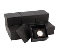 nbeads 10 Pcs Boîte de Montre avec Oreiller, 8.1x8.8x5.3 cm Montre-Bracelet Coffret Cadeau Boîtes de Montre en Carton Bijoux Coffrets Cadeaux pour Montre Bijoux Cadeaux Bracelets Manchette, Noir